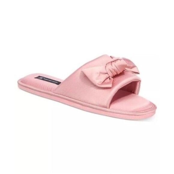 INC INTERNATIONAL CONCEPTS Women's Satin-Bow Slide Slippers Foxglove NWT…7/8 - Picture 1 of 8